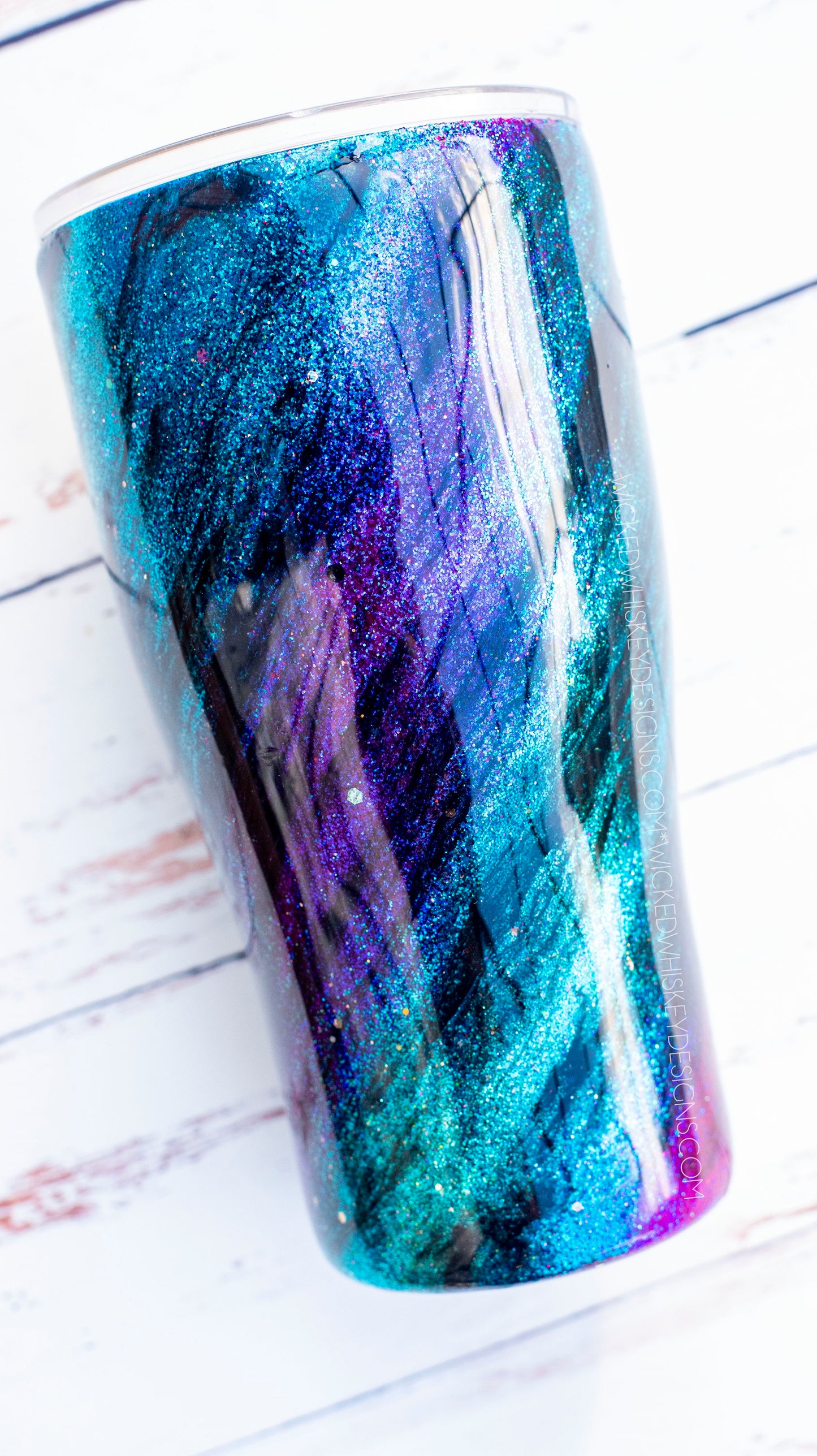 Blue Purple Milky Way Glitter Tumbler | Personalized Tumblers