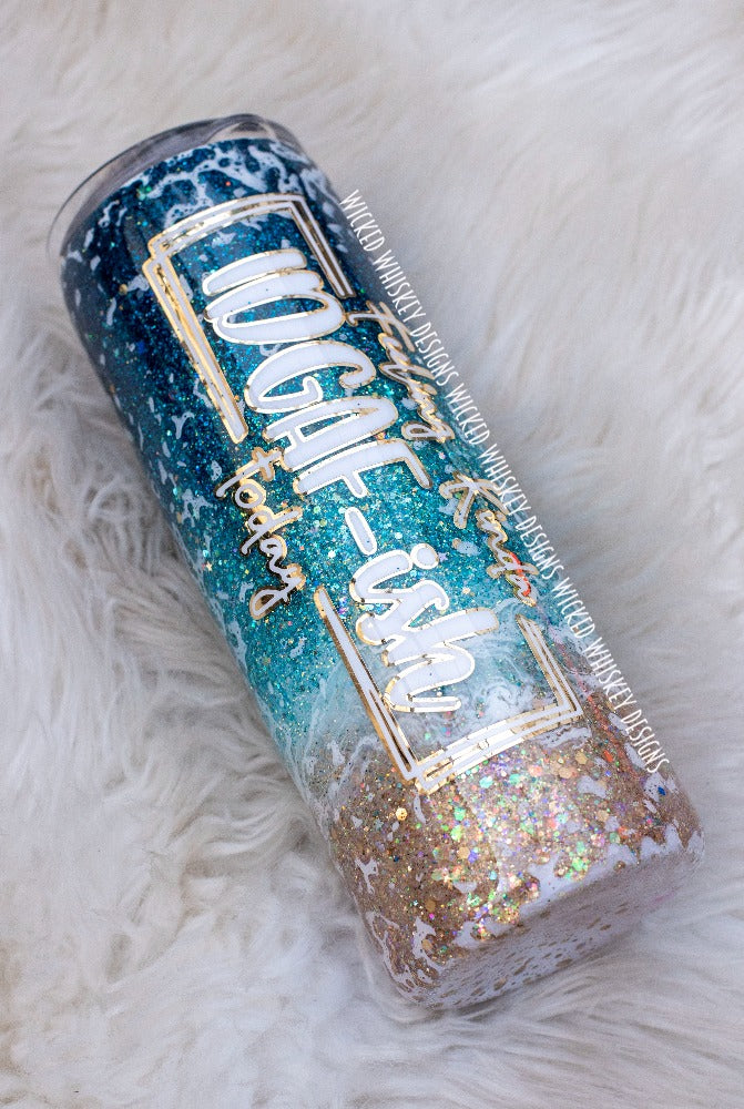 Salty Beach Glitter Tumbler  Beach Tumblers – Wicked Whiskey Designs