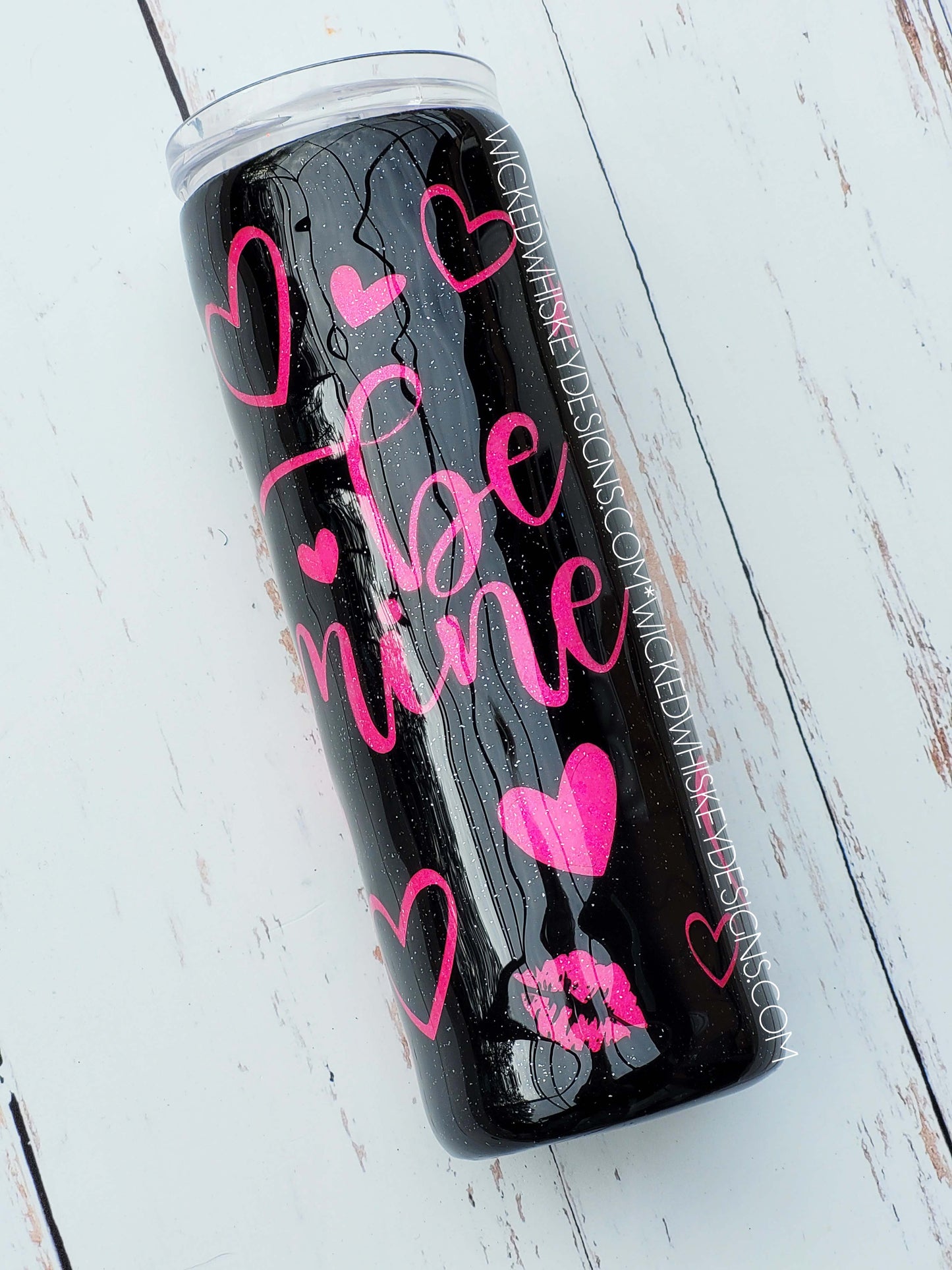 Be Mine Valentine Glitter Tumbler | Personalized Tumblers