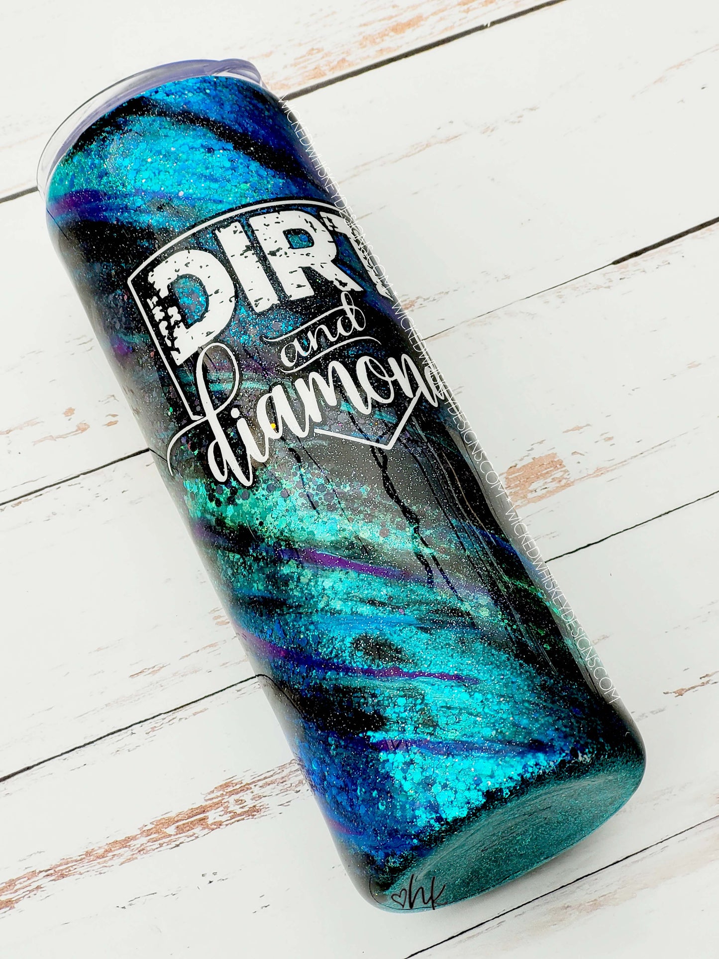 Dirt and Diamonds Milky Way Glitter Tumbler | Personalized Tumblers