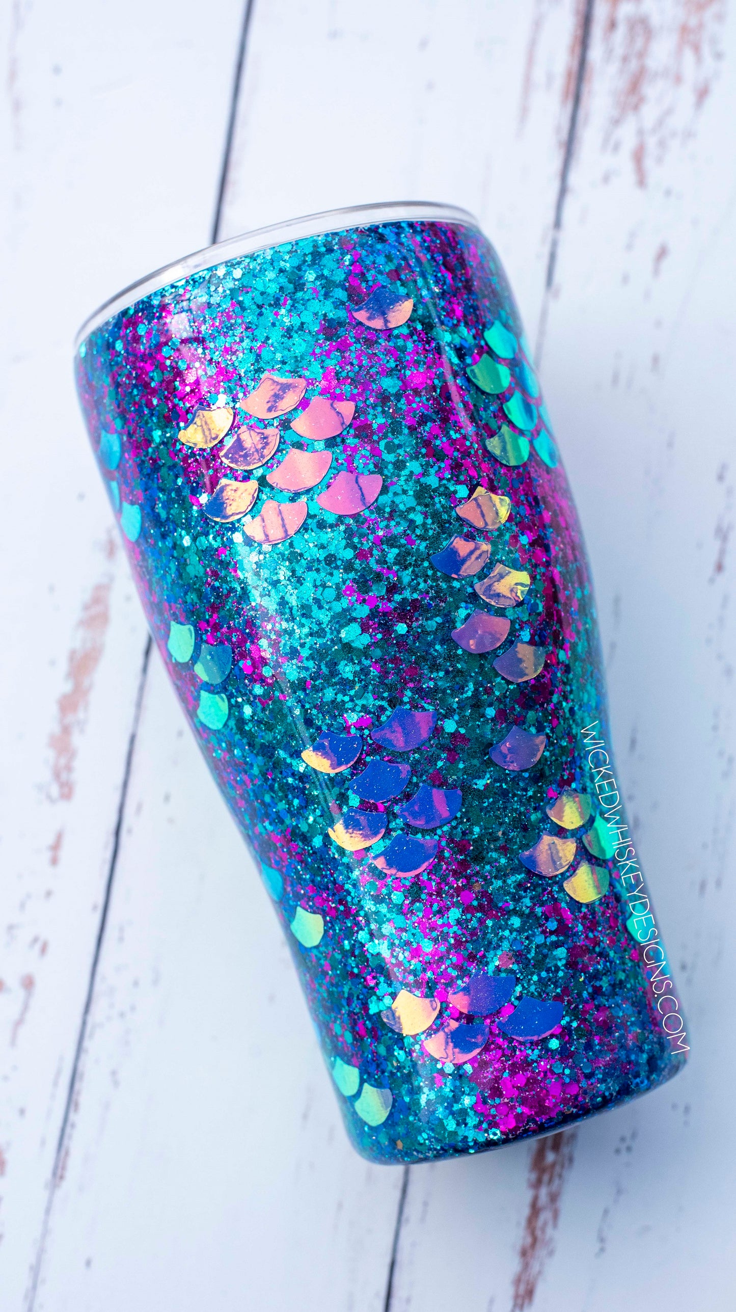 Mermaid Scale Glitter Tumbler | Personalized Tumblers