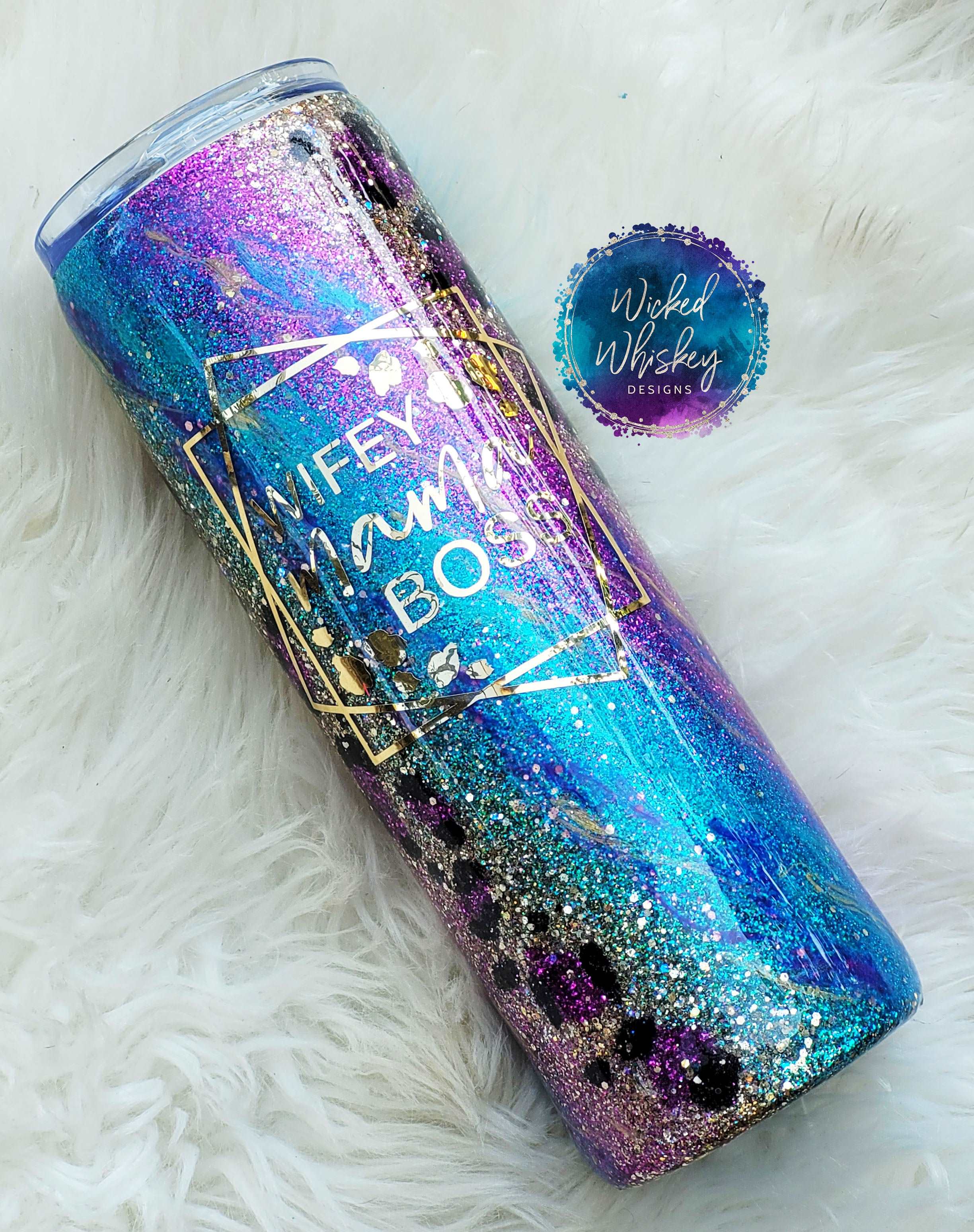 Gypsy Leopard Glitter Tumbler | Personalized Tumblers – Wicked Whiskey ...