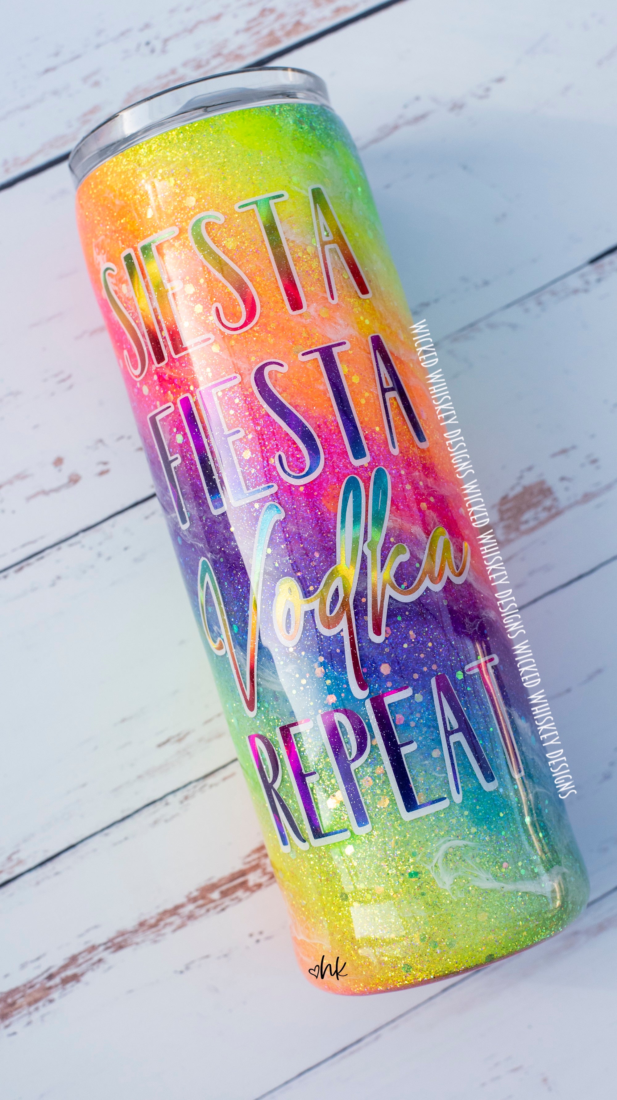 Siesta Fiesta Vodka Repeat Rainbow Milky Way Tumbler