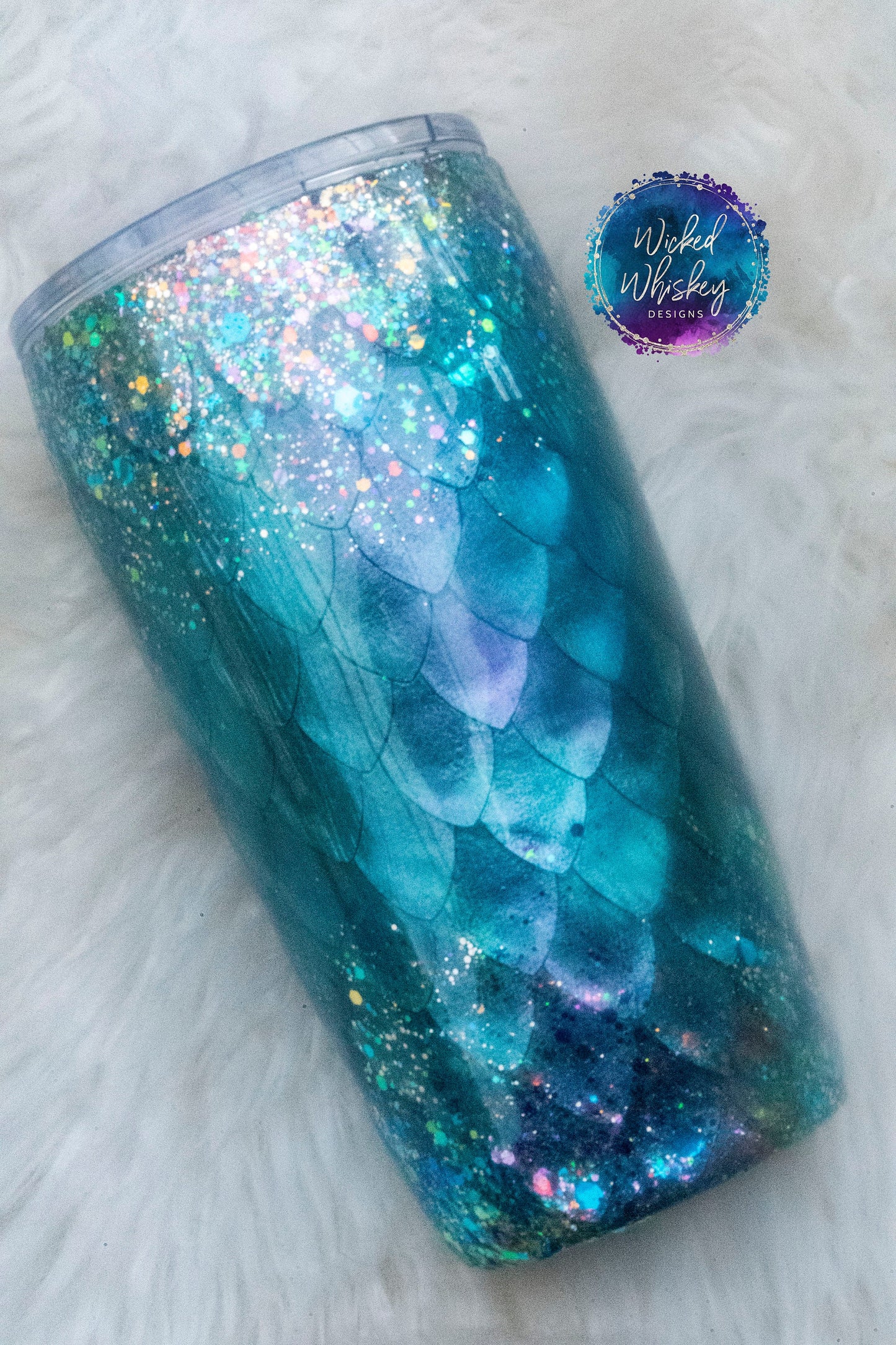 Mermaid Scale Glitter Tumbler | Custom Tumbler